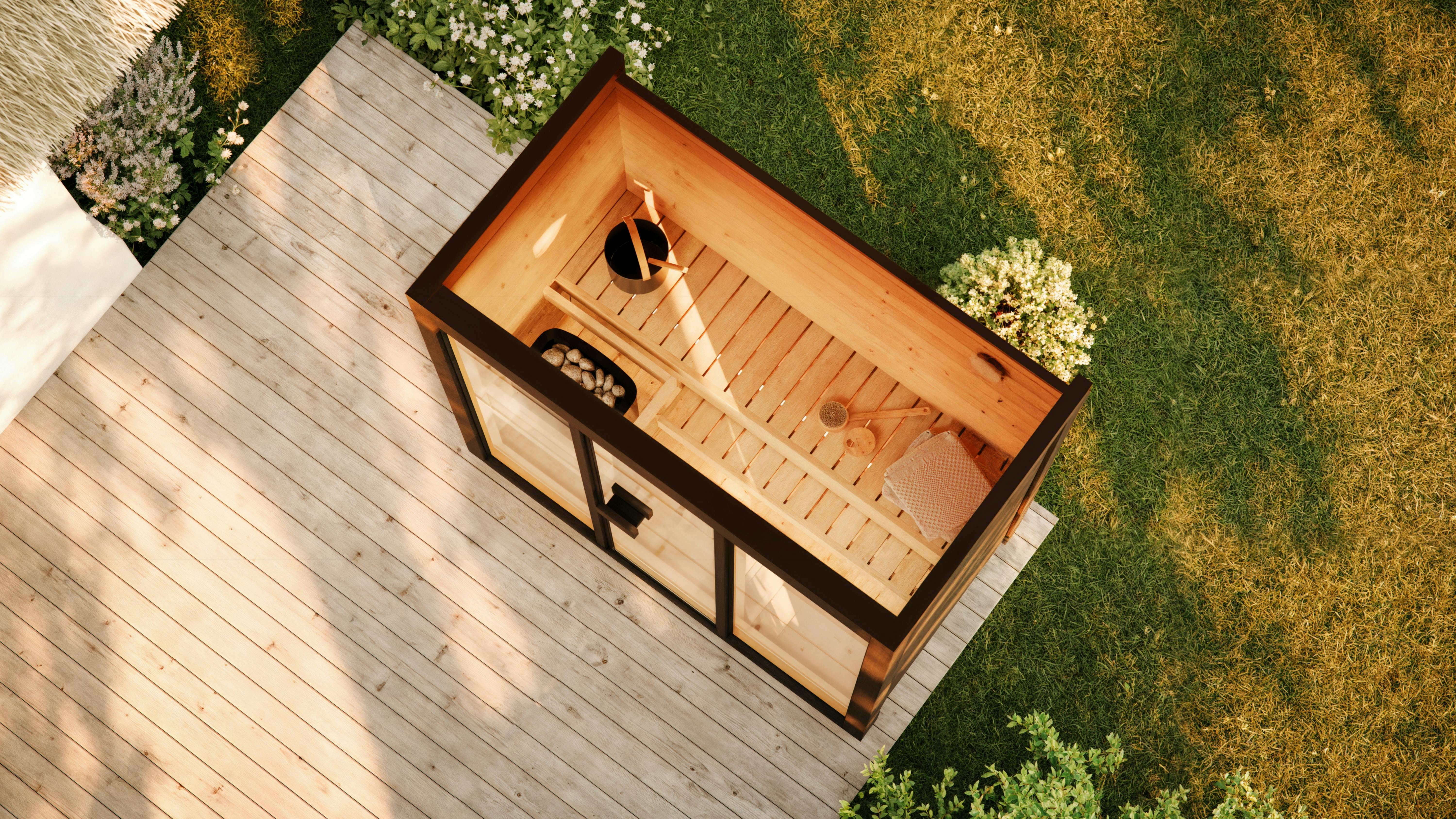 Lumi 2-3 Person Modern Outdoor Sauna with Panoramic View
