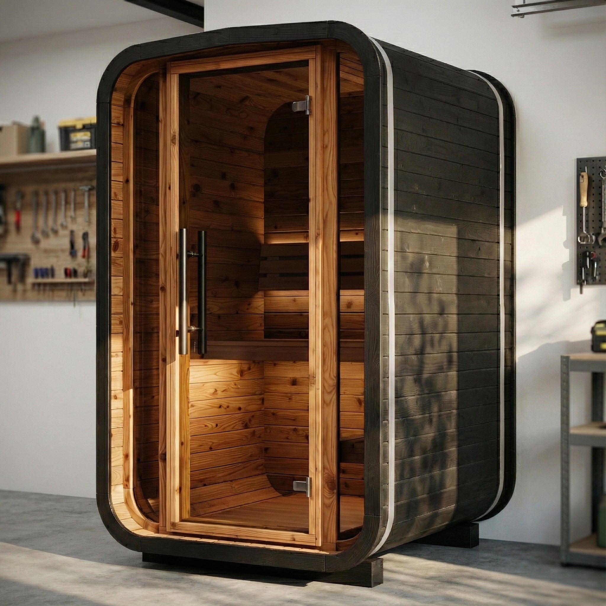 Indoor Cube Sauna (2 Person) in Black
