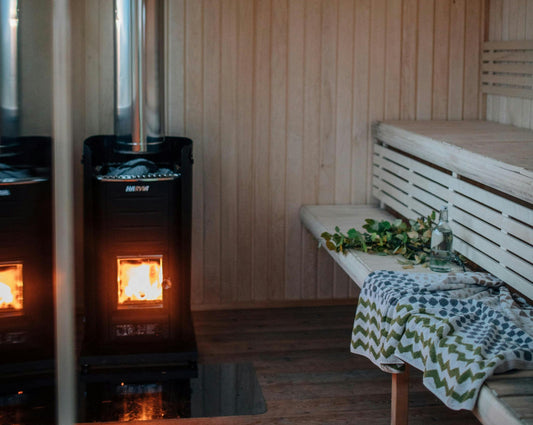 Timo 6-8 Person Outdoor Sauna Cabin with Veranda (8.7m²)
