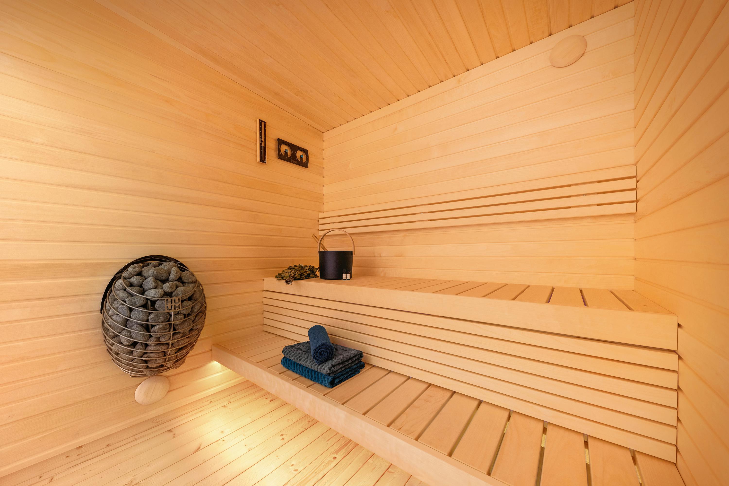 Sanna Fully Assembled 4-6 Person Outdoor Sauna with Panoramic View (5.6m²)