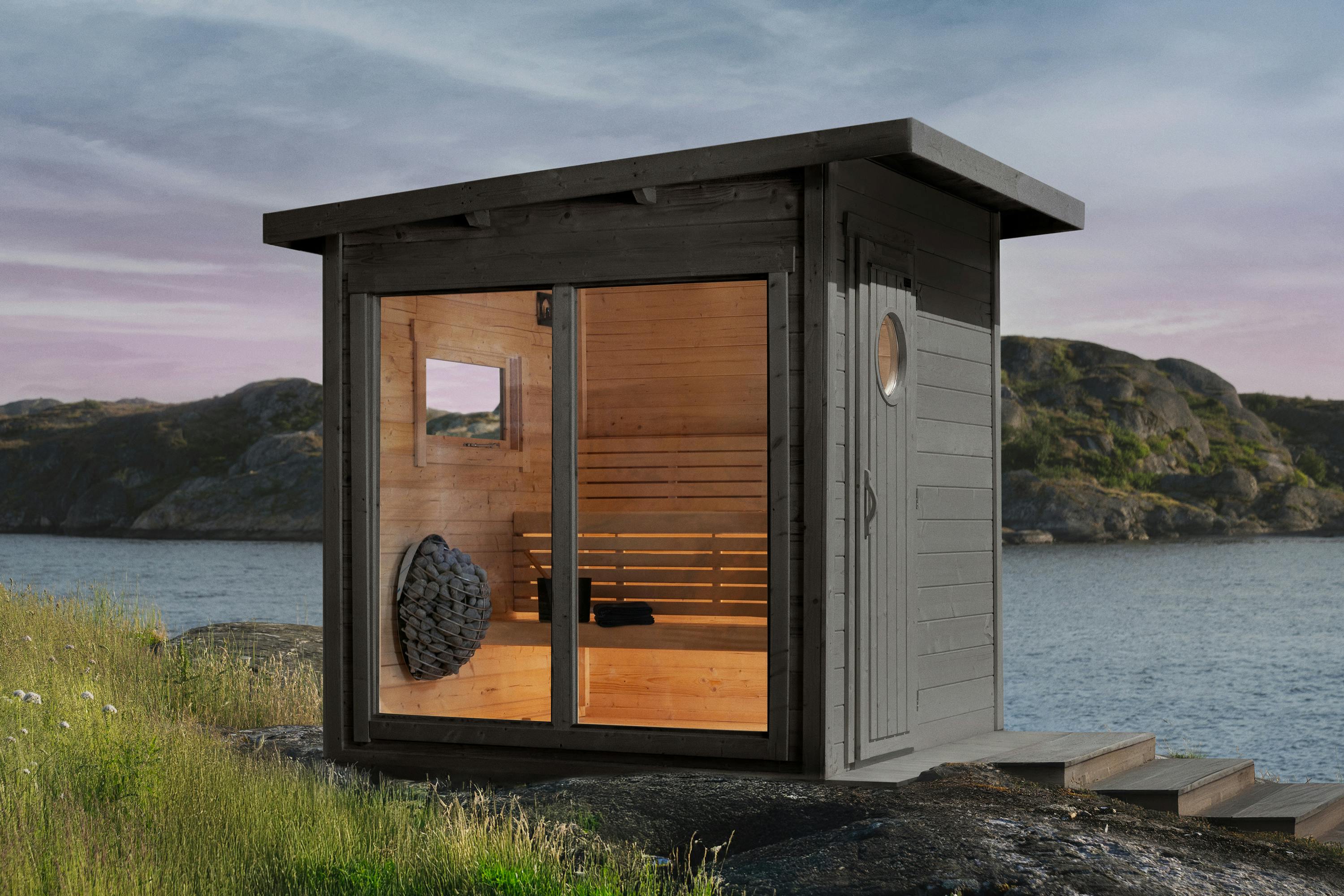 Minna 4-6 Person Modern Outdoor Sauna with Panoramic View (4.3m²)
