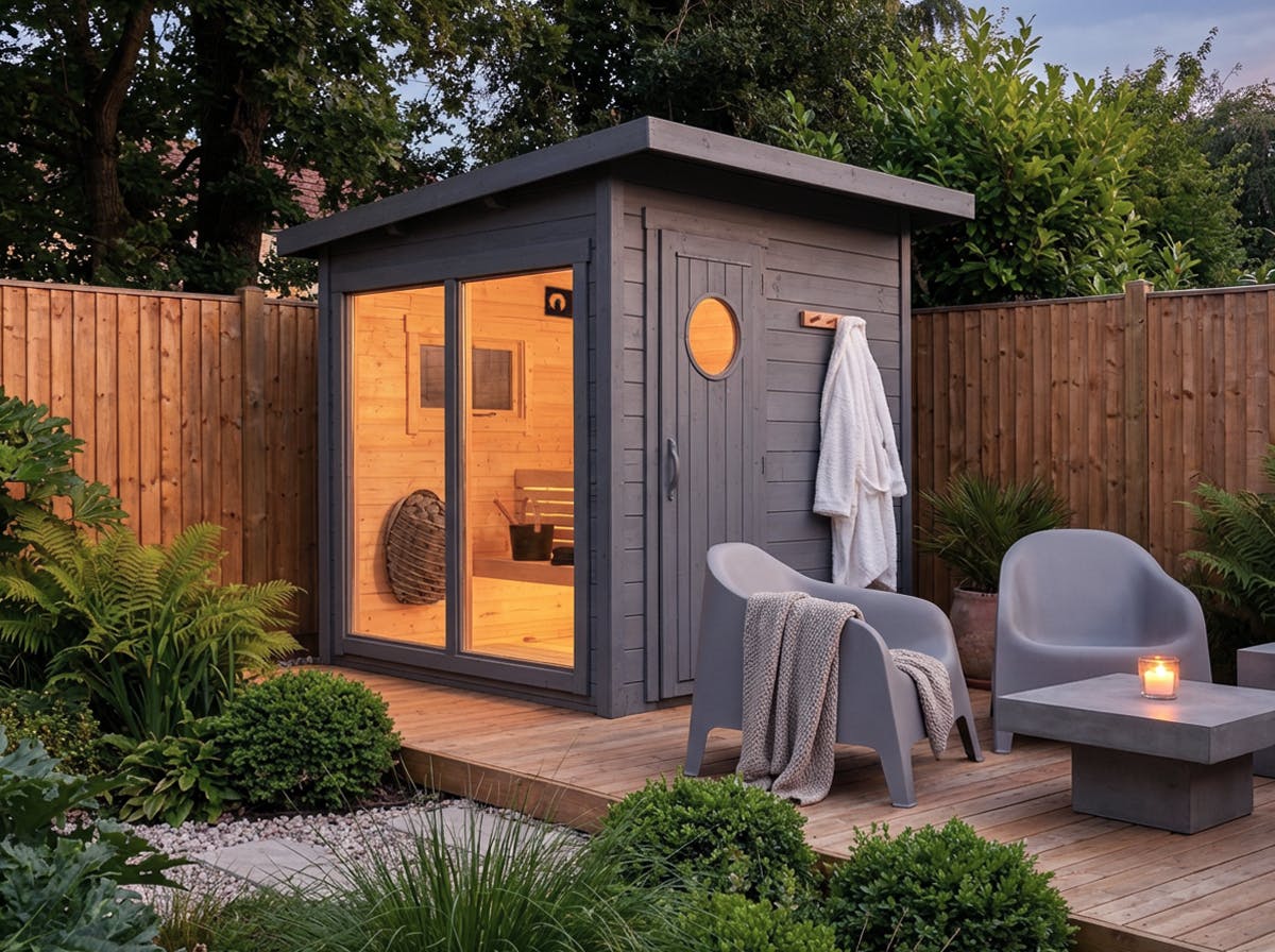 Minna 4-6 Person Modern Outdoor Sauna with Panoramic View (4.3m²)