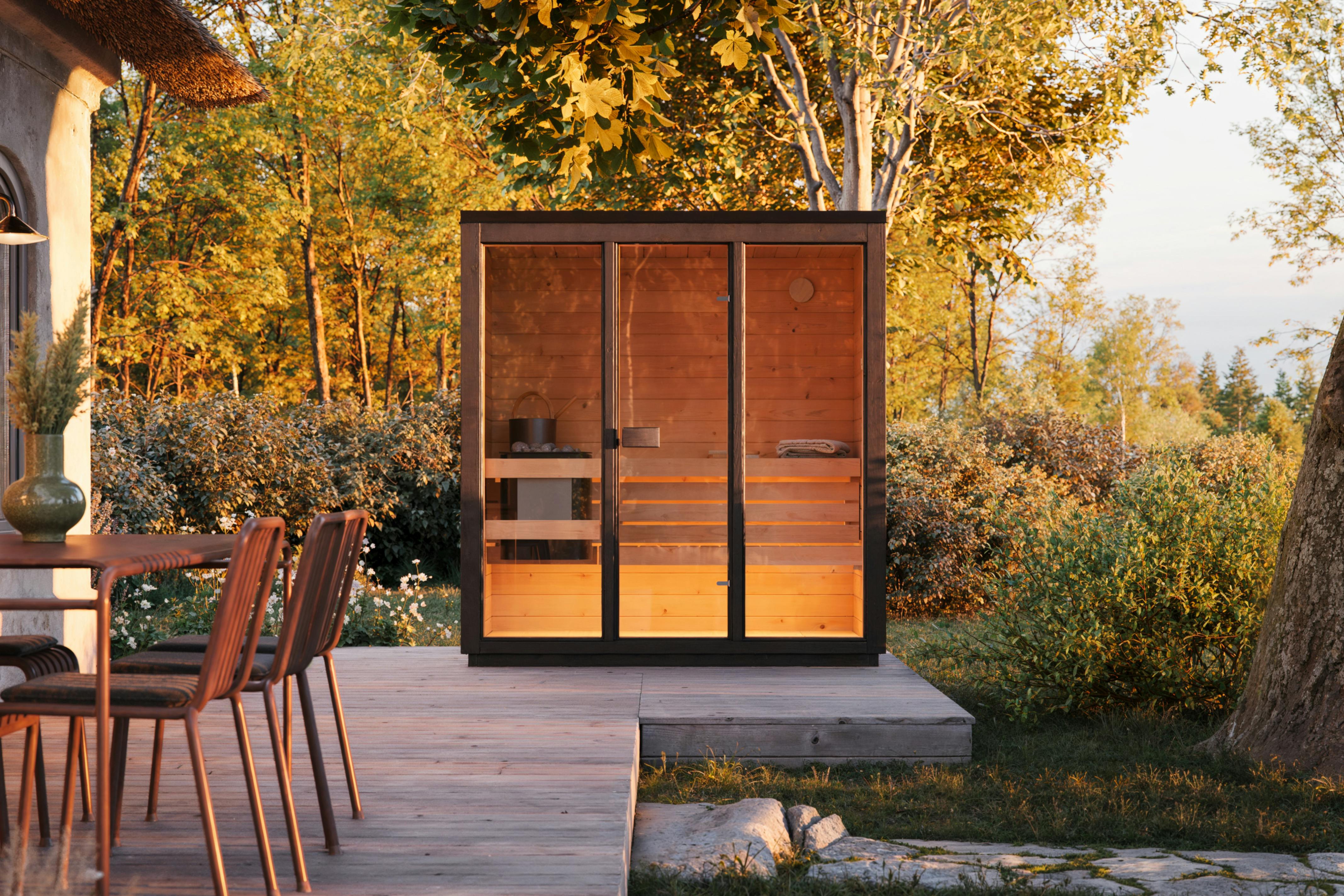 Lumi 2-3 Person Modern Outdoor Sauna with Panoramic View
