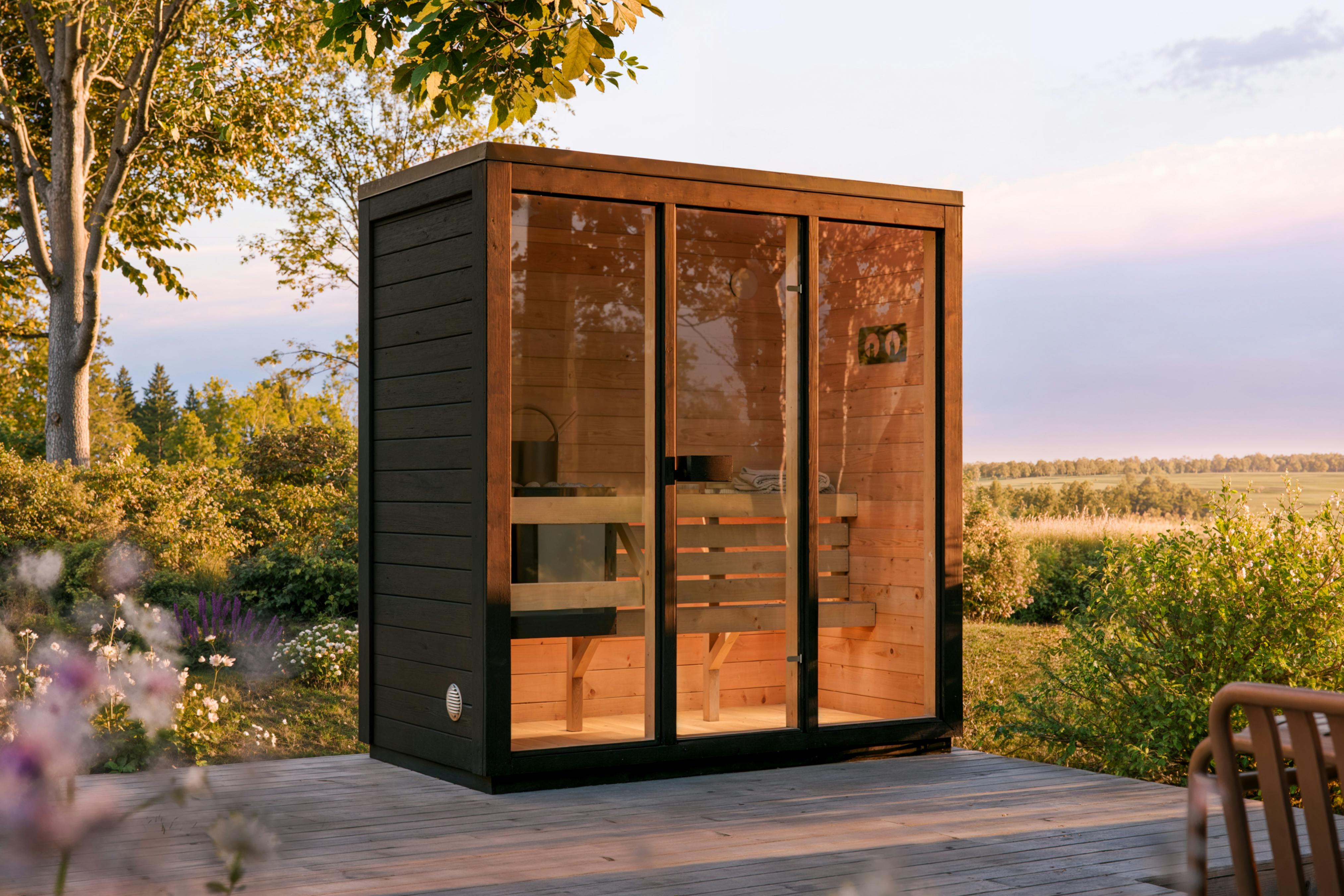 Lumi 2-3 Person Modern Outdoor Sauna with Panoramic View