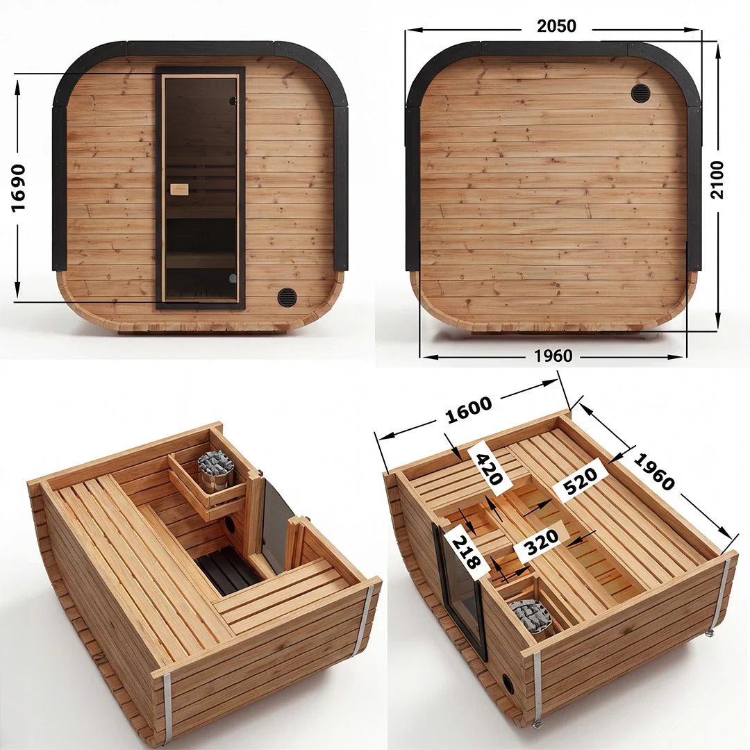 Polar Recovery Sauna Cube 3-5 Person Outdoor Sauna