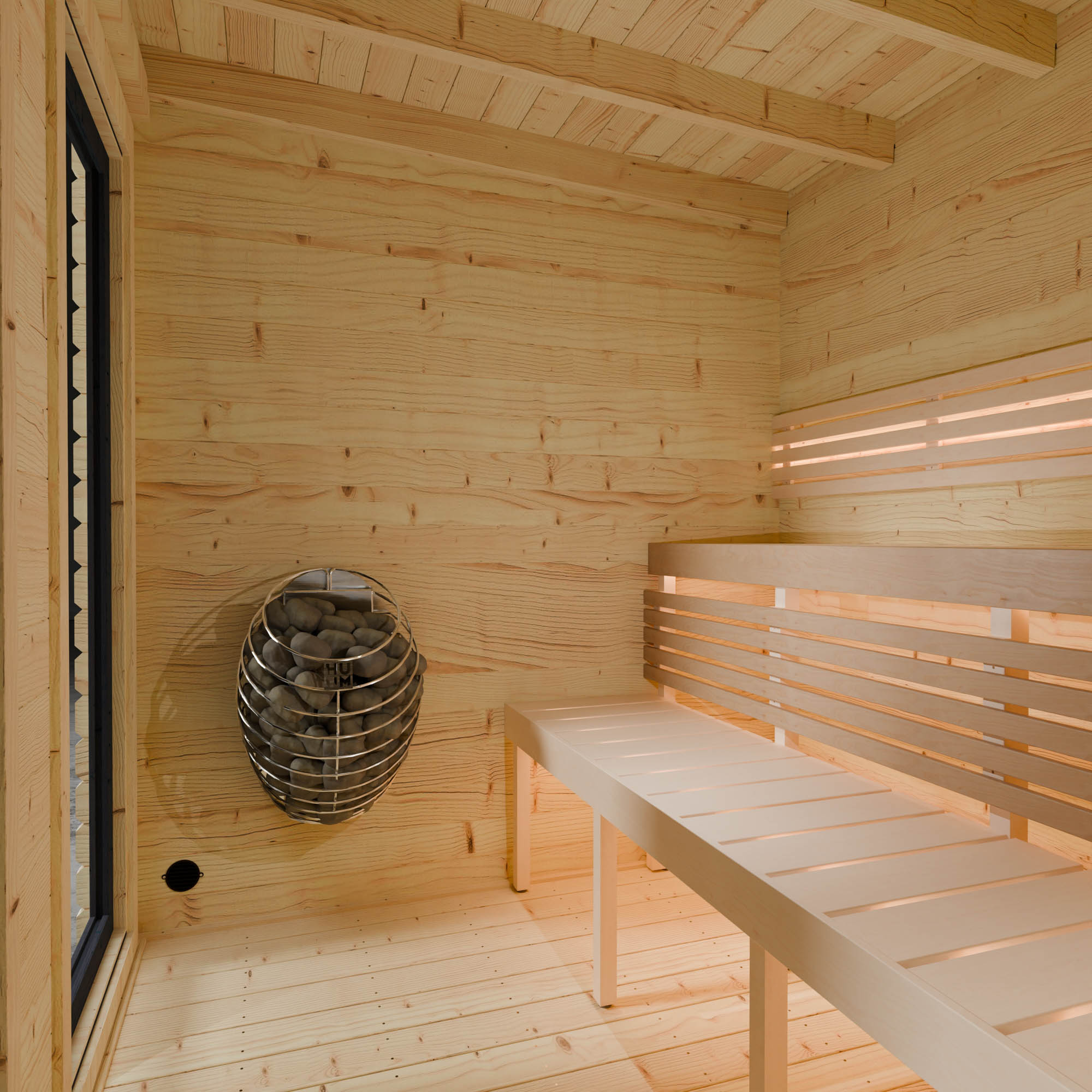 Novi Outdoor Sauna With Changing Room and Small Veranda