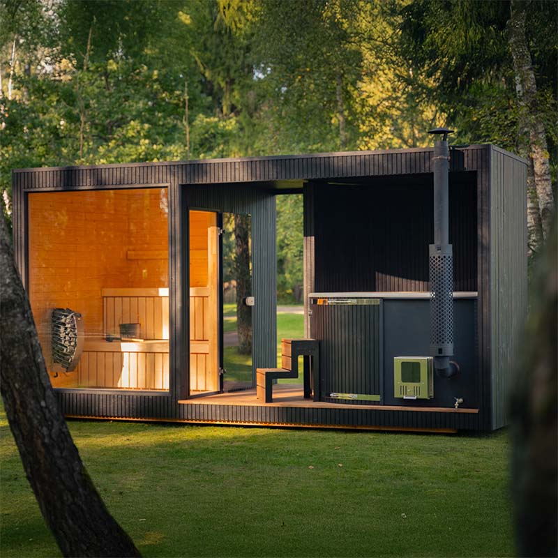 Tauras Classic 7-Person Sauna with Hot Tub