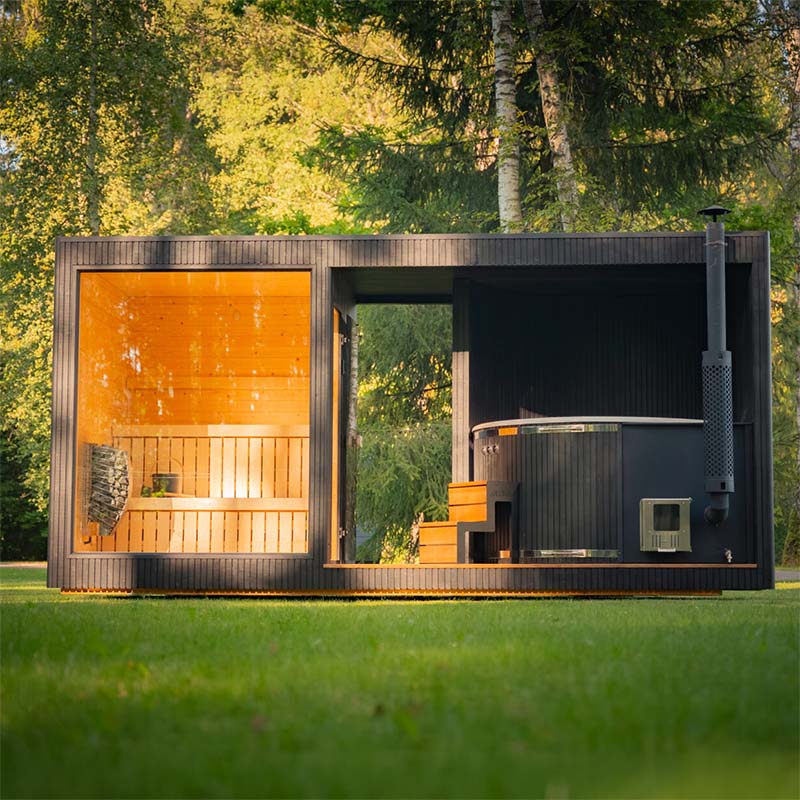 Tauras Classic 7-Person Sauna with Hot Tub