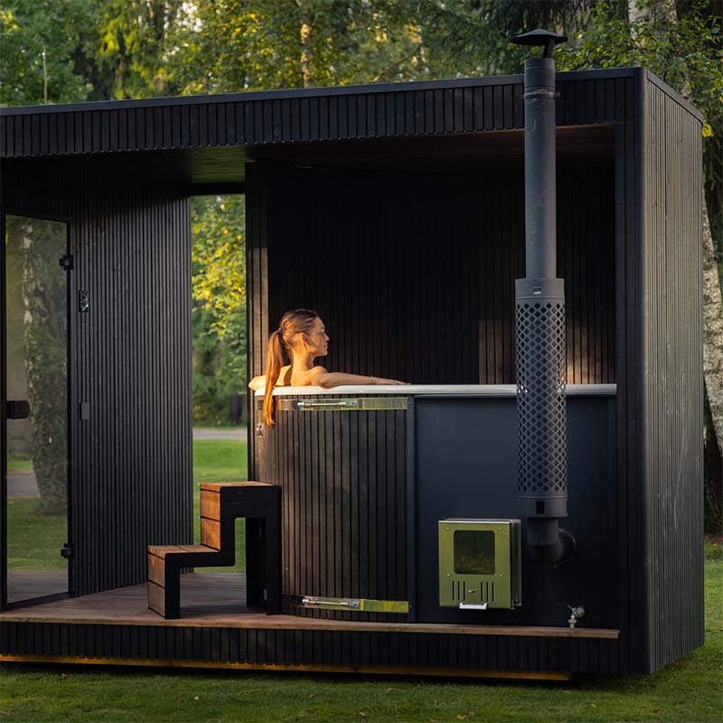 Tauras Classic 7-Person Sauna with Hot Tub