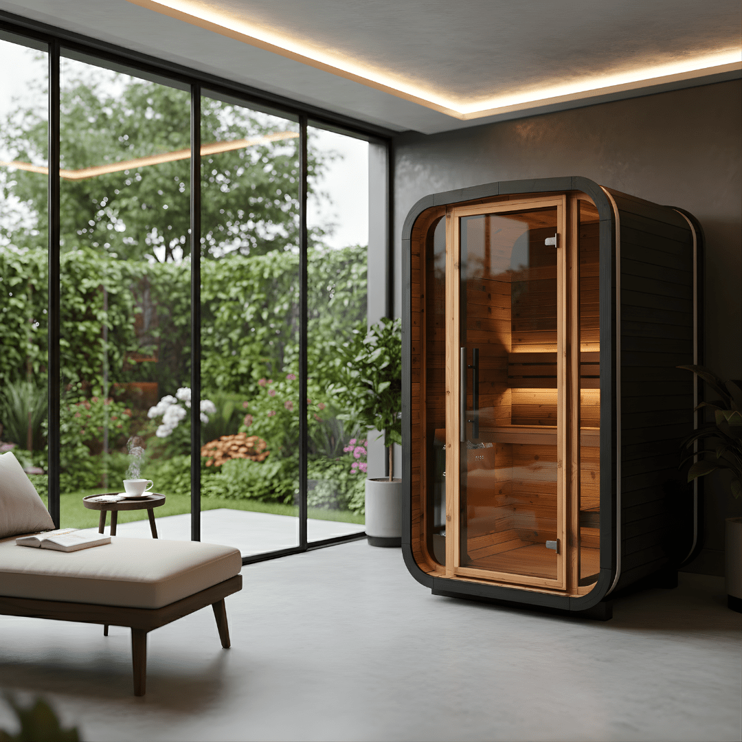 Indoor Cube Sauna (2 Person) in Black